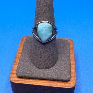 Sterling Silver Larimar 925 Ring